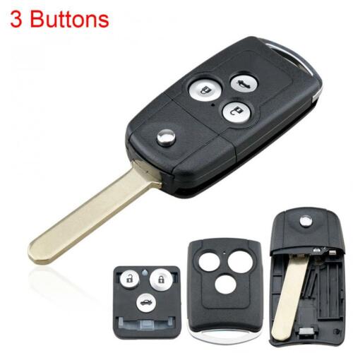 Coque étui porte-clés de voiture 3 boutons avec HON66 convient pour Honda Civic Accord Jazz C.RV - Photo 1 sur 7
