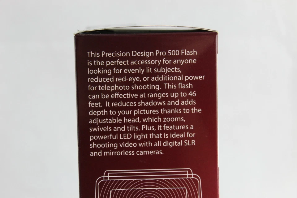 Precision Design Pro 500 Electronic Flash with LED Video Light. Used In The Box. - Image 4 of 4