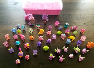 Hatchimal CollEGGtibles Lot of 51 Pixie Mermaid Royals Glitter Rares With Case