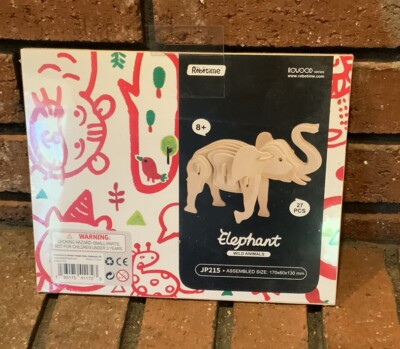 Robotime Elephant 27-Piece 3D Puzzle Rowood Series JP215