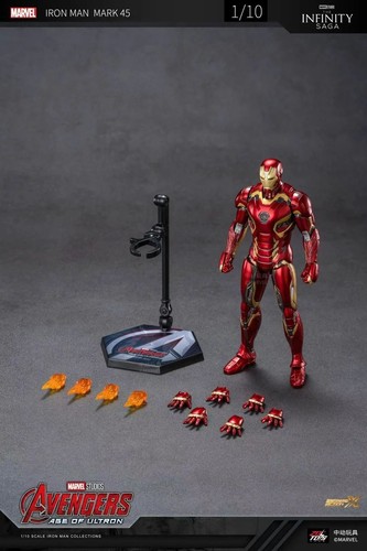 ZD Toys Marvel Avengers 1/10 Iron Man MK45 Action Figure Set - Picture 3 of 10