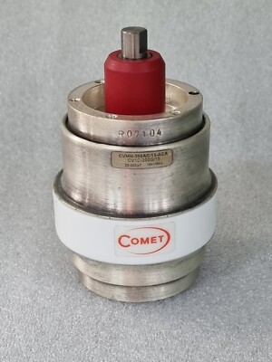 Used COMET Vacuum Capacitor CVMN-300AC/15-ACA, CV1C-300G/15, 20-300pF 15kV/9kV