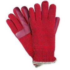 ISOTONER Red Marled Knit smartDRI smarTouch Tech Women's Gloves One Size