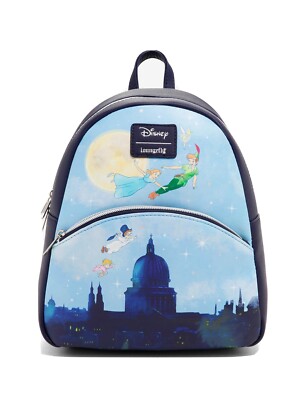 Loungefly Peter Pan Flying Over City Mini Backpack Loungefly Disney PETER PAN Flying Over City Backpack | eBay main image 3