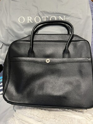 Oroton Melanie Black Leather Work BNWT RRP $695