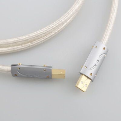 Hi-end Silver Plated DAC Audio Line Hifi USB Cable Type A-B With Viborg USB Plug