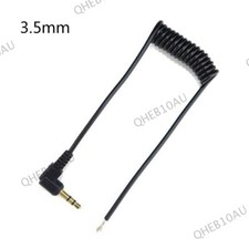 3.5mm Right Angle Spring Coiled Extension Audio Cable Line Aux Cord Wire 17H