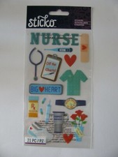 Sticko Stickers REGISTERED NURSE 21 Pieces NIP NOS