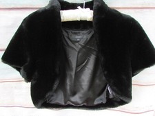 Black Camilla Soft Silky Fur Jacket Shrug S/m 8/10 - Coast £79 Worn Once