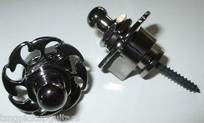 Q-parts Strap Lock Security Lock Gurtpins schwarz chrom fire wheel
