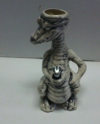 CERAMIC TOBACCO SMOKING WATER PIPE WATERPIPE SITTING PETE THE DRAGON 8'' TALL