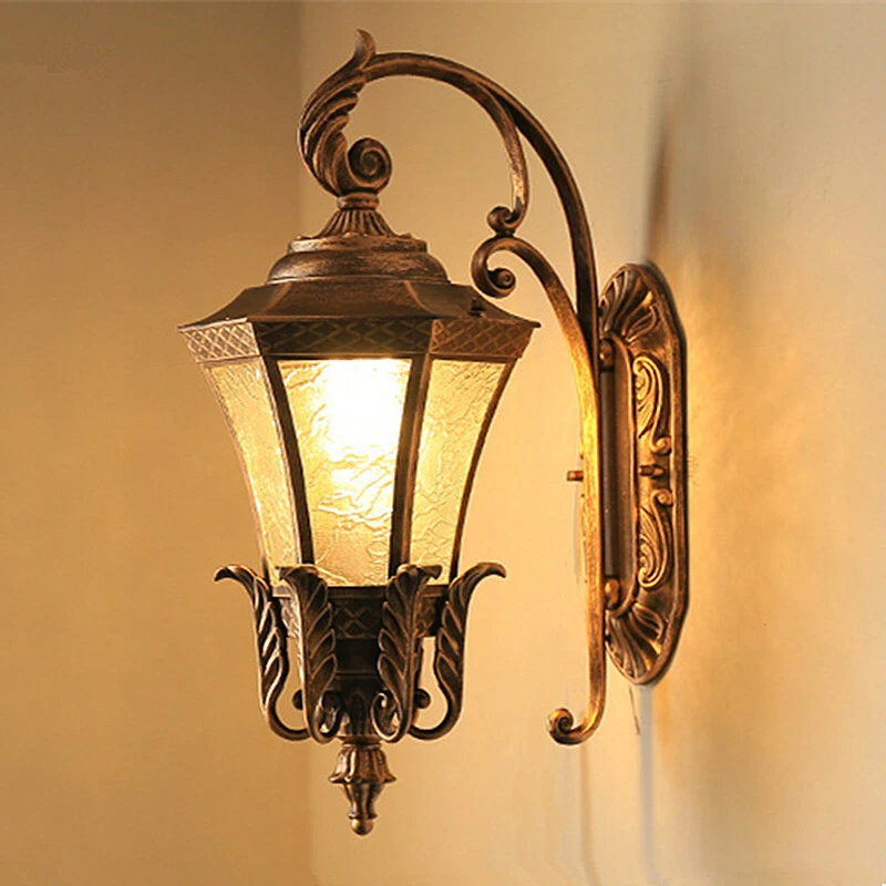 Outdoor Wall Lamp Garden Wall Lights Hotel Home Wall Sconces Glass Wall Lighting - Image 4 of 4
