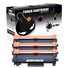 3 Black Toner Cartridge fits Brother TN760 MFC-L2710DW HL-L2350DW HL-L2370DW XL
