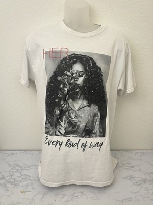H.E.R When Every Kind Of Way Concert Tour Adult Sz L Music Black T-Shirt Tee L