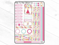 5062~~Girl Birthday Journaling Kit Planner Stickers.