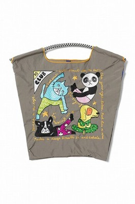 Authentic[Ball & Chain] Embroidery Tote Bag x BOBBY DAZZLER CLUB GRAY SIZE M