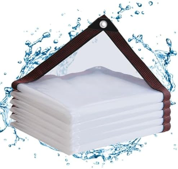 Abdeckplane - Wasserdicht - Mit öSen-Transparente - Plane, Durchsichtige Tarp Fü-image