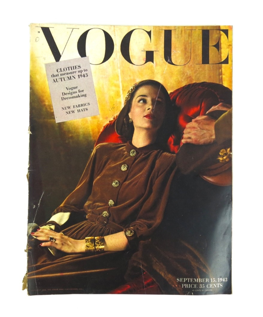 Vogue Magazine - September 1943 - Autumn Fashion - 164 Page Issue
