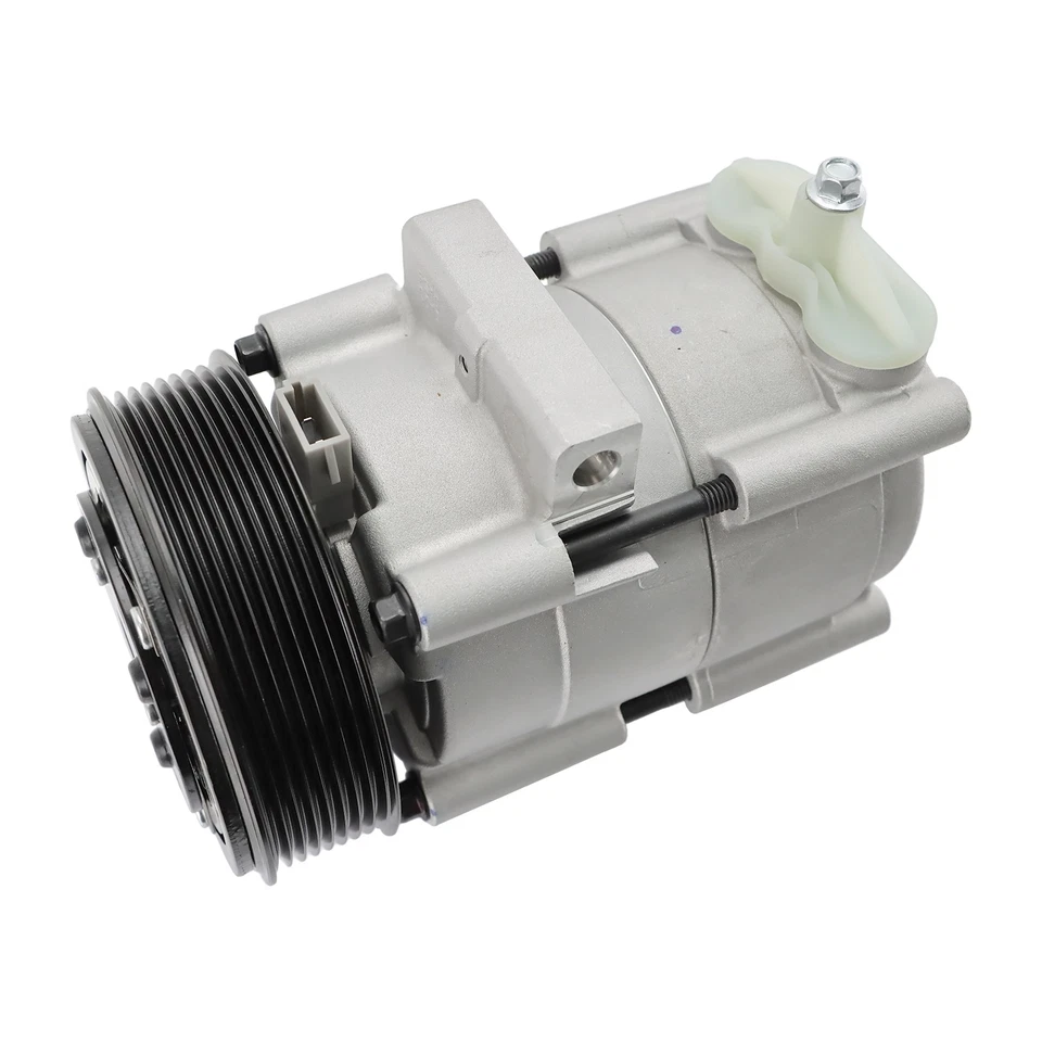 AC Compressor & A/C Clutch For Ford F150 F250 F350 Super Duty w/ 8-Groove Pulley - Imagem 2 de 4