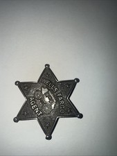 Vintage Wells Fargo Agent Star Badge Metal Stagecoach Promotional Pin