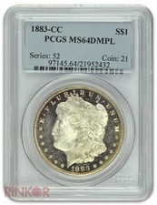 1883-CC $1 Morgan Dollar PCGS MS 64 DMPL