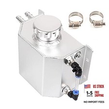 Universal 1L Coolant Overflow Tank, Aluminum Coolant Radiator 1L-Silver