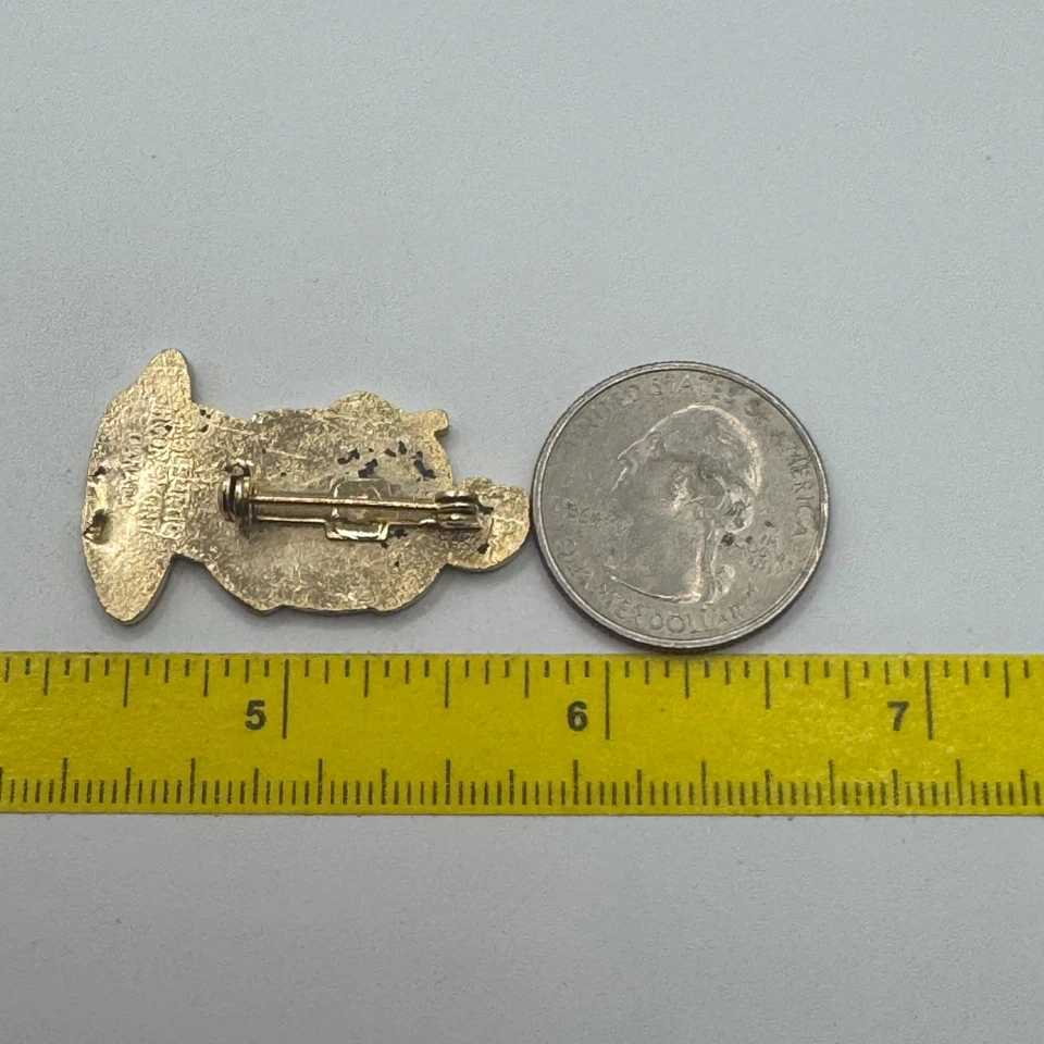 Máscara de portero vintage jugador de hockey esmalte solapa pin rojo blanco dorado Foto 3 de 4