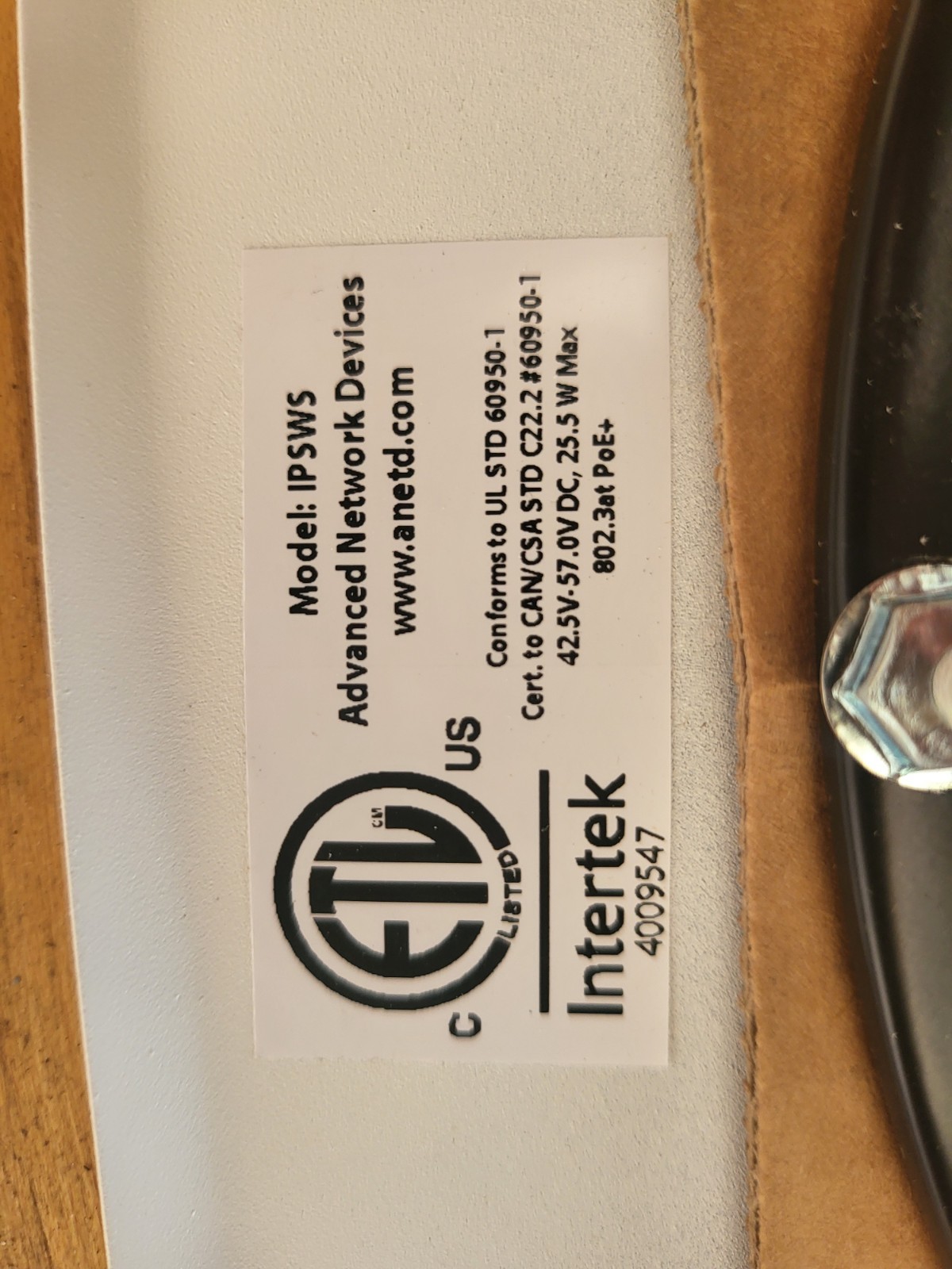 Intertek Advanced Network Devices IPSWS IP Speaker