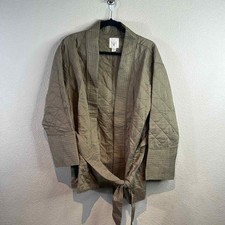 Billabong Piece Out Open Belted Jacket Sage Medium New