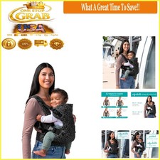 Flip 4-in-1 Convertible Baby Carrier Black  Gray Leopard, Adjustable