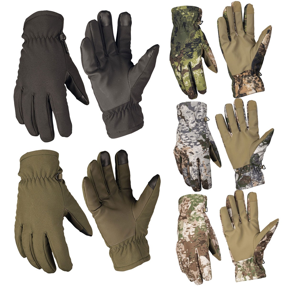 Guantes Softshell Mil-Tec Thinsulate S-XXL Guantes De Dedo Guante Táctil