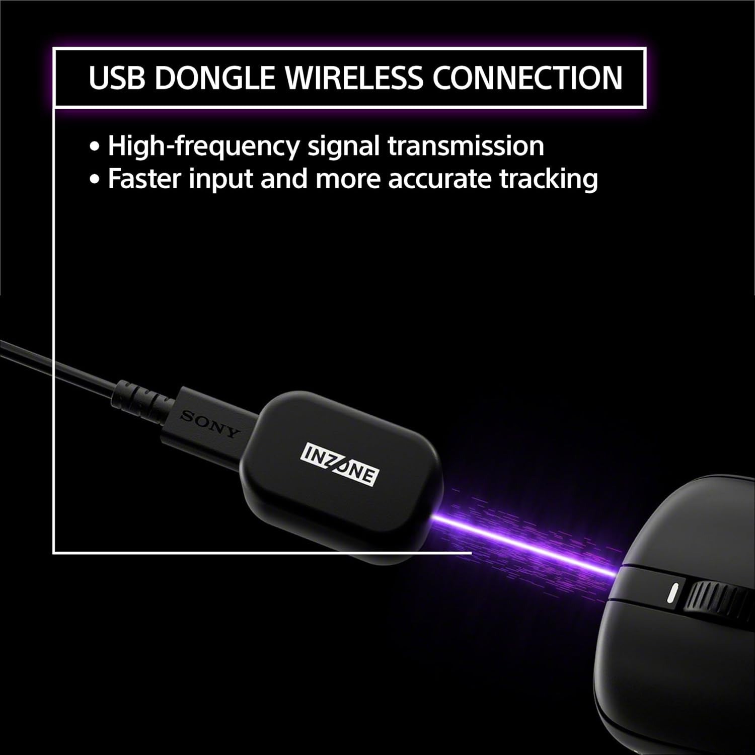 Sony INZONE Mouse Gaming Inalámbrico 8K XL con Pad 3 Puertos USB (Negro), imagen 5