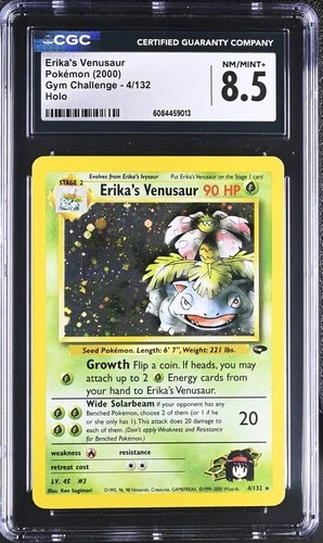 CGC 8.5 Erika's Venusaur 2000 Gym Challenge 4/132 Holo Rare Pokemon Card