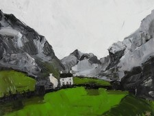 Daniel Nichols After Kyffin Williams - Contemporary Oil, White Cottage