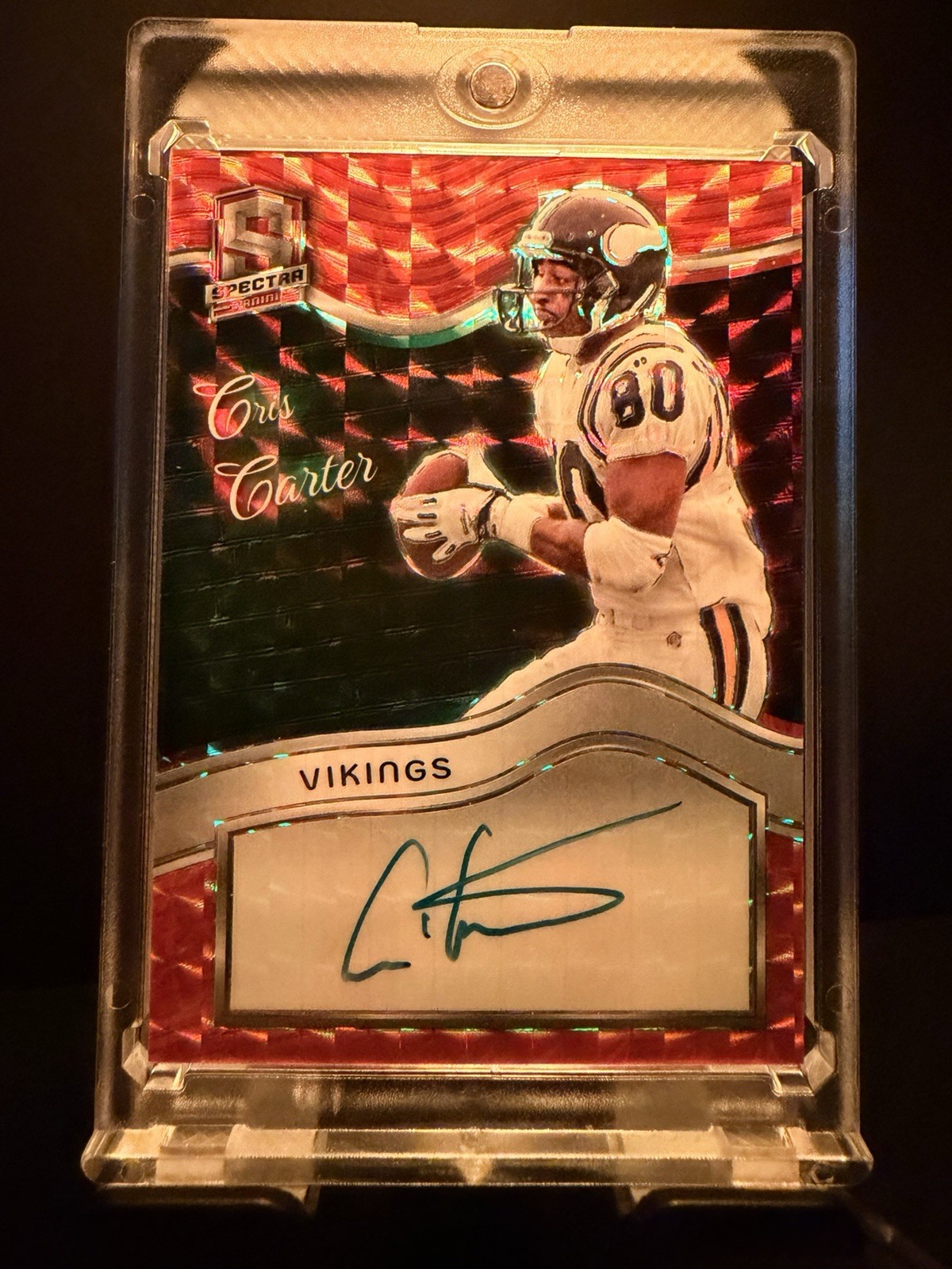 Panini 2022 Spectra Football Cris Carter /10 Icons Autographs #ICN-CCA Vikings