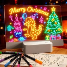 Rechargeable LED Note Board with 6 Colors  5 Modes, Doodle Glow Drawing Board