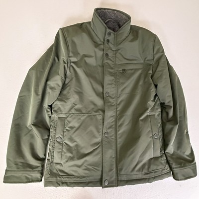 Ted Baker London Green Jacket Mens Size 3 Quilted Lined Zip Snap Coat