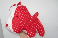 Red and White Stuffed Animal Puppy Dog Hearts One Of A Kind