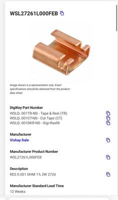 Vishay Power Metal Strip Resistors, Low Value Surface-Mount, 4-Terminal WSL2726