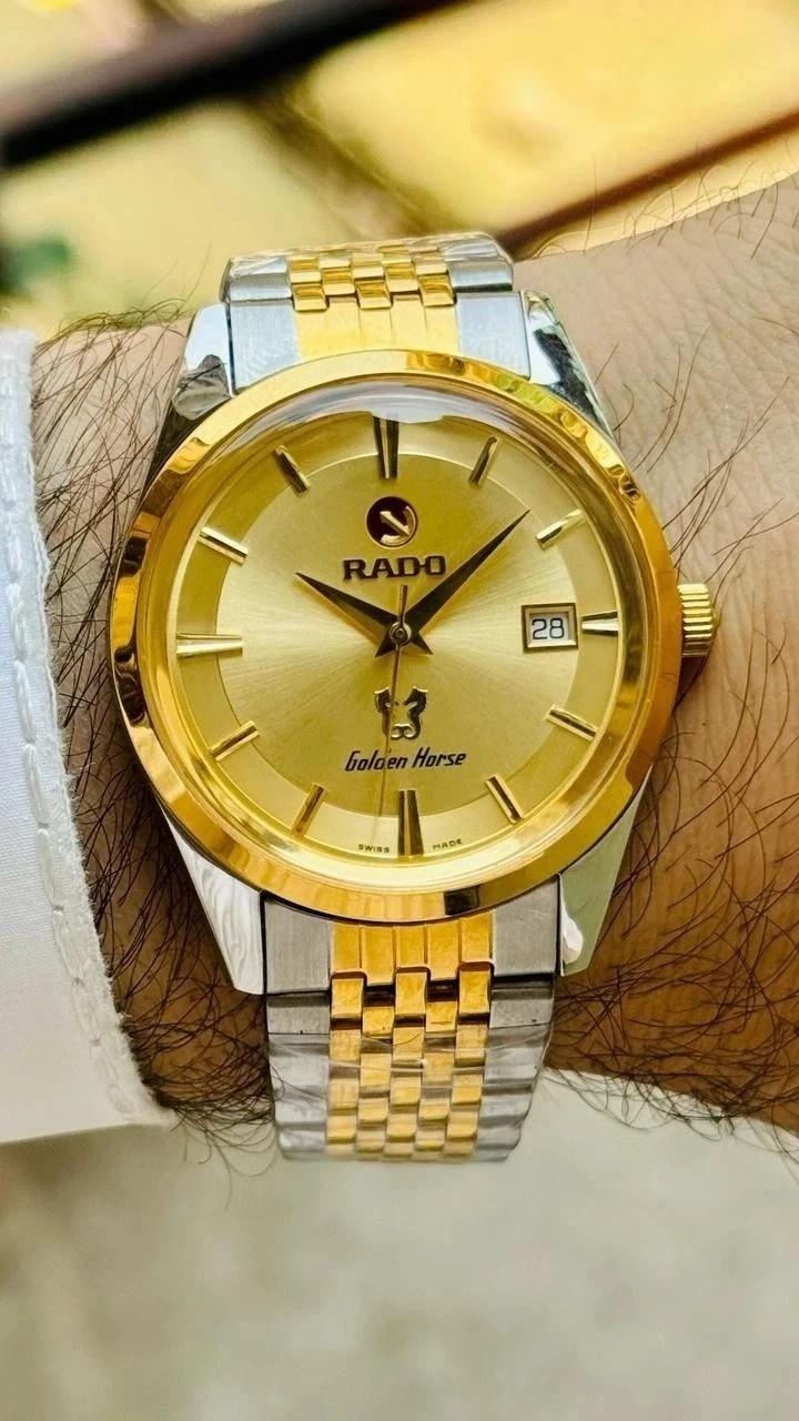 Tone Automatic Golden Horse Two Men's Watch Rado - vintagewatches.pk