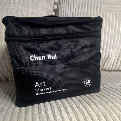 Chen Rui 80 Colors Double Headed Art Markers Set Multicolor w/ Zipper Case
