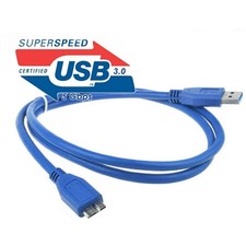 USB 3.0 Type A Male to Micro B USB Cable for PC Laptop Blue
