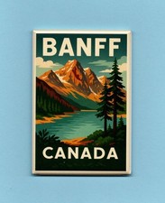 BANFF CANADA TRAVEL POSTER *2X3 FRIDGE MAGNET* TRIP WORLD VACATION OUTDOORS TRIP