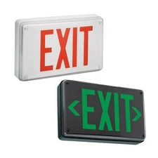 LV Series Extreme Vandal-Resistant, All-Conditions Green LED Exit Sign