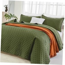 Olive California King Size Quilt Bedding California King 112 104 in Green