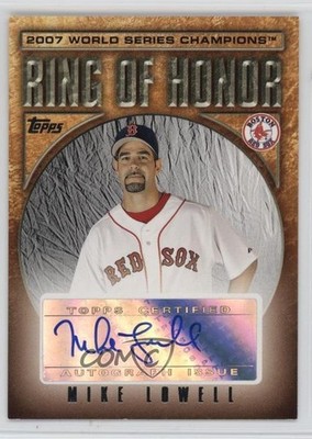 2008 Topps Update Ring of Honor World Series Champions Mike Lowell Auto n8a
