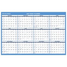AT-A-GLANCE 2026 Erasable Calendar, Dry Erase Wall Planner, 36" x 24", White