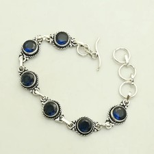 Bracciale fatto a mano pietre preziose tanzanite gioielli 12 grammi regalo per unisex AB 44629