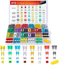 372 PCS Car Fuses Assortment Kit Standard Mini LP Mini Micro2 Blade Fuse ATO ATC