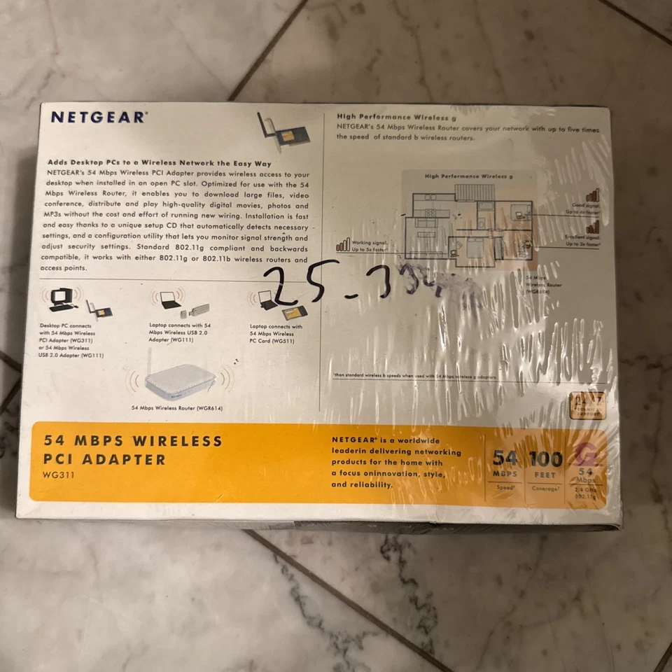 NetGear Wireless WiFi Card PCI Adapter 54Mbps WG311v3 - Image 2 of 2